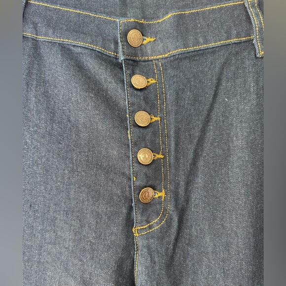 NWT Lands’ End Recover High Rise Button Front Kick Flare Crop Jeans Size 26W - Picture 3 of 12